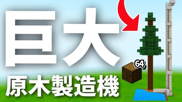 マイクラ統合版 これ効率良い 全木対応の巨大原木製造機の作り方 Pe Ps4 Switch Xbox Win10 Ver1 17 Minecraft Summary マイクラ動画