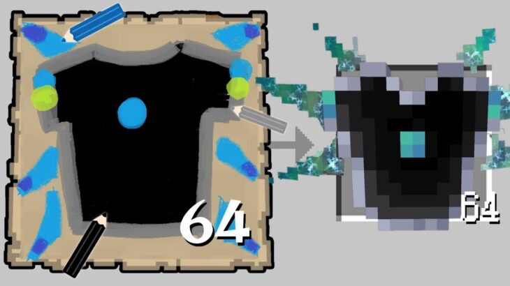 【マイクラ】絵で描いたチート武器&防具が貰える世界でサバイバルPVPしたら最強すぎたw
