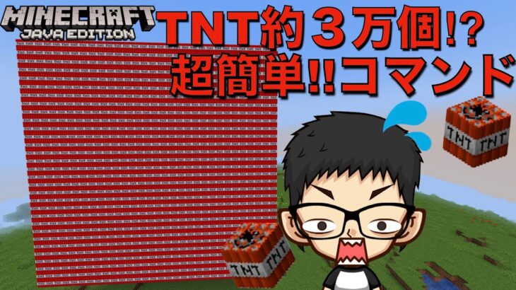 【マインクラフト】超簡単コマンドを使ってTNT約3万個爆破させてみたw史上稀に見る大惨事www『アキの面白講座』