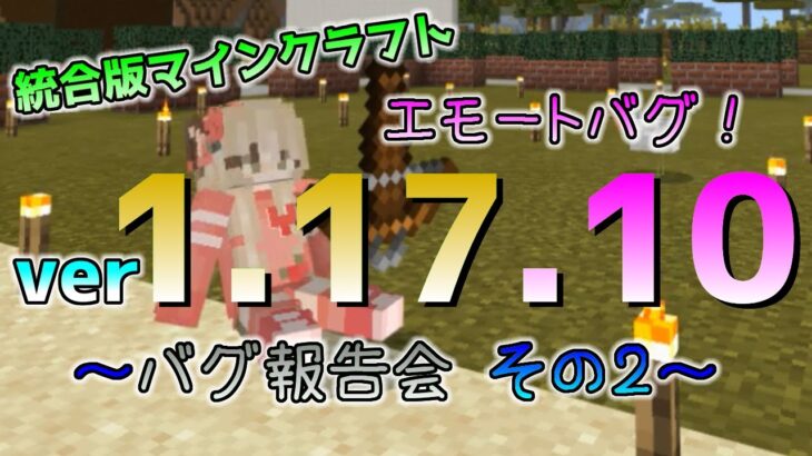 [統合版マイクラ]Ver1.17.10バグ報告会～その２～ 統合版マインクラフト Ver1.17.10