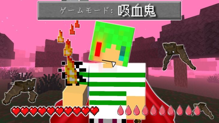 【マインクラフト】ゲームモード「吸血鬼」の世界でサバイバルしたら最強だった…！？