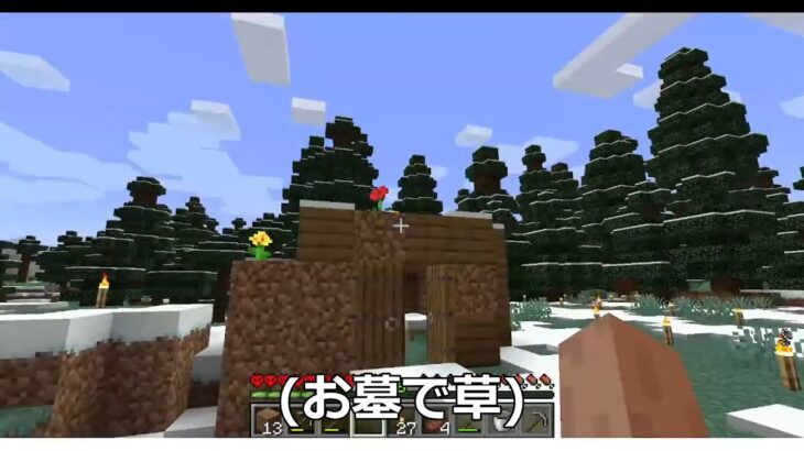 リッチな立地に家を建てたかったし最終的にお墓を作るマインクラフト Minecraft Summary マイクラ動画