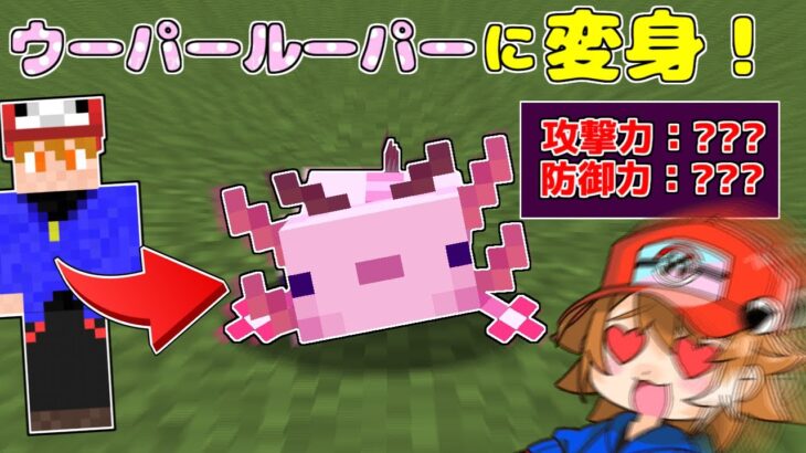 【マイクラ】最強のウーパールーパーに変身してみた結果！？【ゆっくり実況】