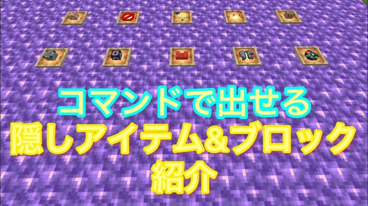 マインクラフト作り方講座 コマンド限定隠しアイテム入手法 Minecraft Summary マイクラ動画