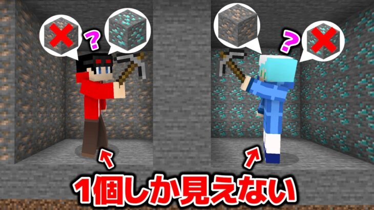 マインクラフト 1つのブロックしか見えない世界でダイヤを見つけろ マイクラ実況 Minecraft Summary マイクラ動画