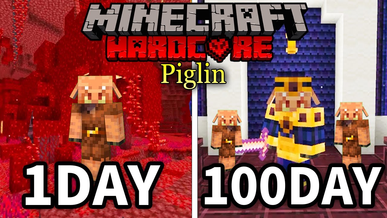マイクラ ピグリンに変身して100日ハードコアサバイバル マインクラフト 100days Minecraft Summary マイクラ動画 マイクラ ピグリンに変身して100日ハードコアサバイバル マインクラフト 100days Minecraft Summary マイクラ動画