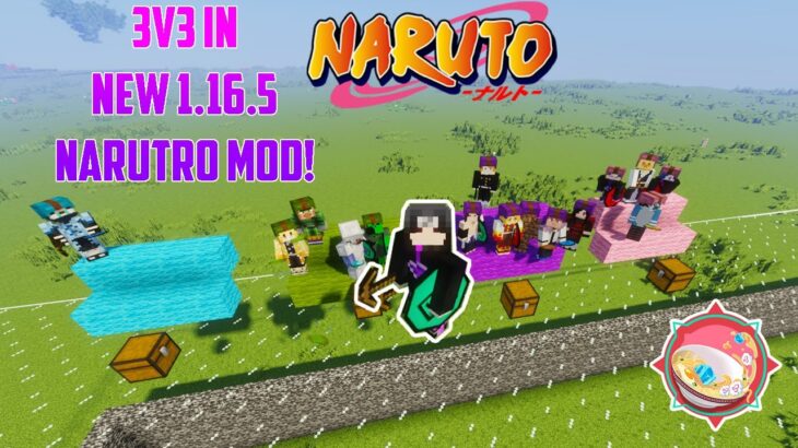 3v3 Battles In NEW Naruto Minecraft Mod! Wind Release PVP Testing! 1.16.5 Naruto Mod