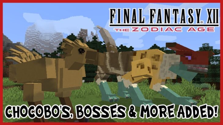 CHOCOBOS ADDED, NEW BOSS & MORE! Minecraft Final Fantasy Mod Review