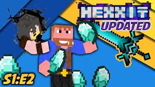 DIAMONDS! SO MANY DIAMONDS!!! | Minecraft Hexxit Updated (S1:E2) (Minecraft Mod Series)