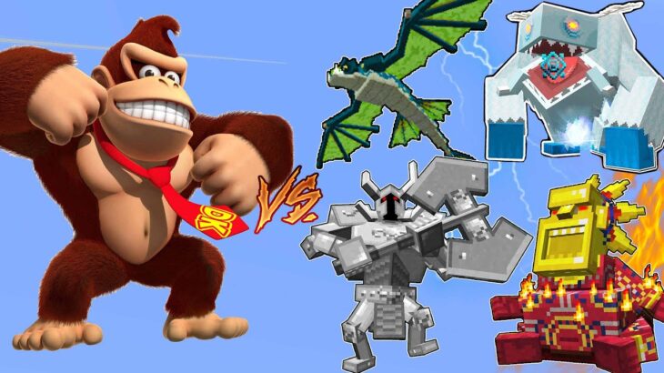 Donkey Kong Vs. Mowzie’s Mobs Mod in Minecraft