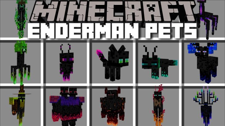Minecraft ENDERMAN BABY PETS MOD / BABY MOBS WITH TELEPORTING AND GIANT TITAN !! Minecraft Mods