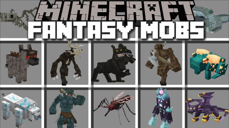 Minecraft FANTASY VILLAGE MOBS MOD / FIND STRANGE MONSTERS AND DESTROY THEM !! Minecraft Mods