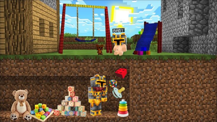 Minecraft FINDING SECRET FORBIDDEN ITEMS UNDER A PLAYGROUND HOUSE MOD / Baby Mobs ! Minecraft Mods