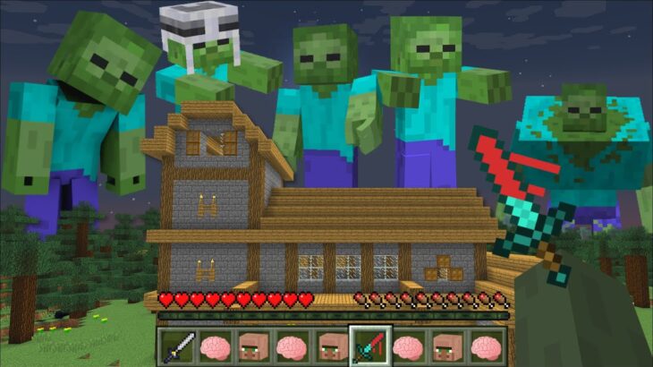 Minecraft GIANT EVIL ZOMBIE APOCALYPSE ATTACK MY HOUSE MOD !!