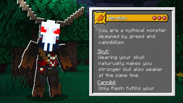 Minecraft Origins Mod: Wendigo (Custom Origin)