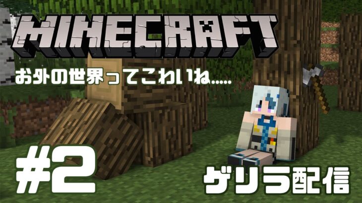 【マイクラ/Minecraft】唐突なｹﾞﾘﾗ…お外こわくない？#2【Vtuber】