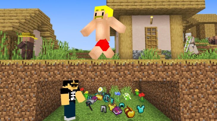 【マイクラ卑怯道】自分だけチートアイテムとり放題の世界ならPvP勝てる説