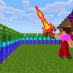 ゾンビ100体 ｖｓ 無敵の剣　どっちが勝つ？？？【マイクラ】【マインクラフト】