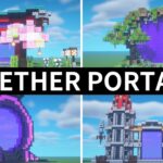 【マイクラ建築】おしゃれなネザーポータルアイディア5選！【マインクラフト】#Shorts #見るだけで建築センスが上がる