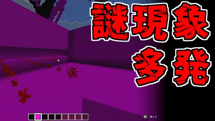 [マイクラ] 謎の亀裂、文字の消失、、、、何かがおかしい：実際の映像あり [Minecraft]