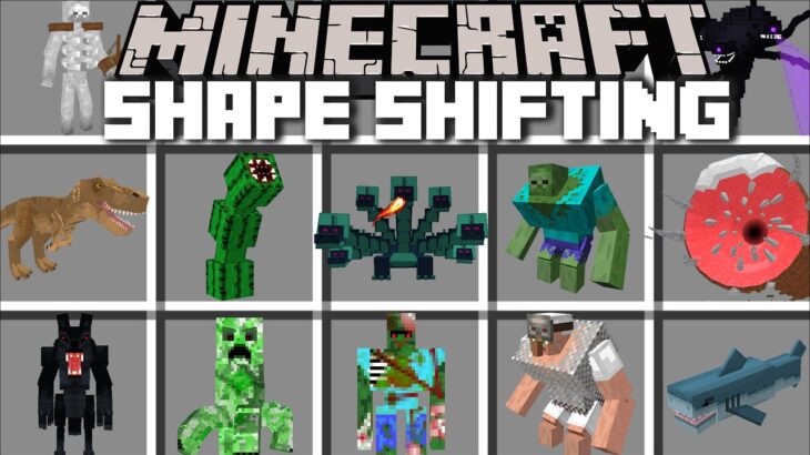 Minecraft SHAPE SHIFTING into BOSSES AND MUTANT CREATURES MOD / DANGEROUS MOBS !! Minecraft Mods
