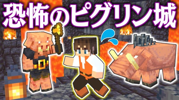 マグマダイブを回避できるか!?特別なピグリン要塞を攻略!!マイクラ実況Part373【マインクラフト】