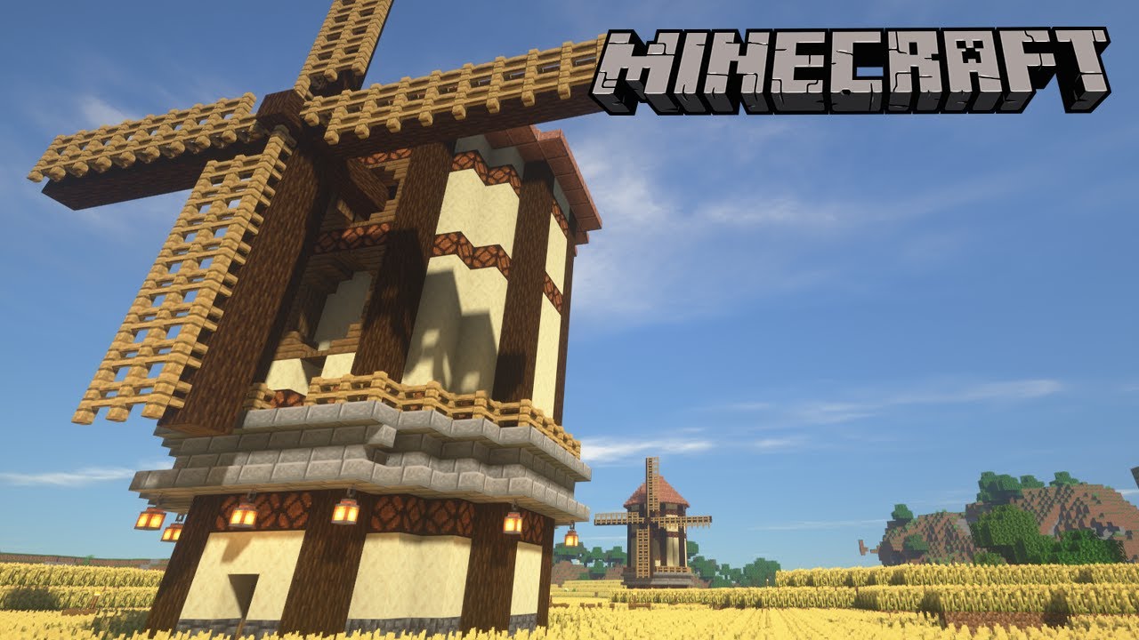 小麦畑に風車建築 マインクラフト Minecraft Summary マイクラ動画