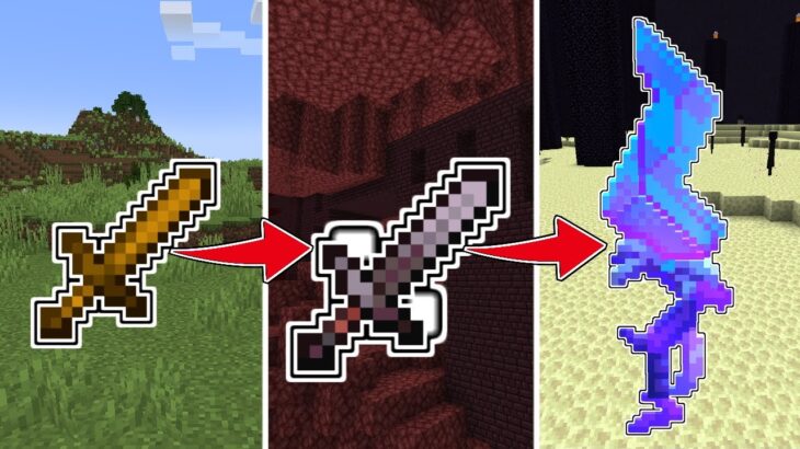 【マイクラ】どんどん剣が強くなる世界でヤバすぎる剣を発見！？【ゆっくり実況】