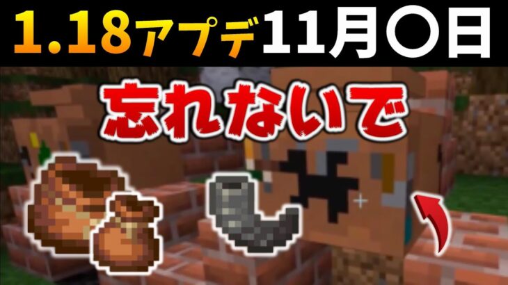 1.18アプデ日が決定した裏で1.19にすら取り残されたアイテムたち【マインクラフト1.18正式リリース日決定】