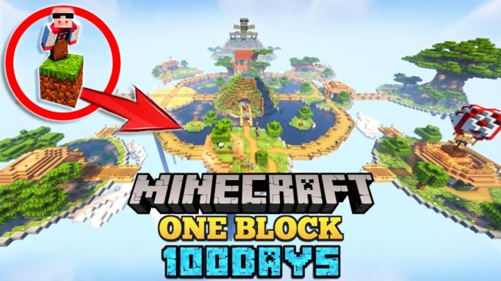 【マイクラ建築】【マイクラ100days】1ブロックしかない世界で建築しまくる100日間！【100days】【巨大建築】