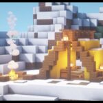 【Minecraft】雪山にテントを建てる　マインクラフトサバイバル建築