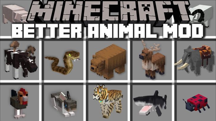 Minecraft TAME BETTER ANIMALS MOD / SPAWN AND BREED ANIMAL IN THE ZOO LAB !! Minecraft Mods