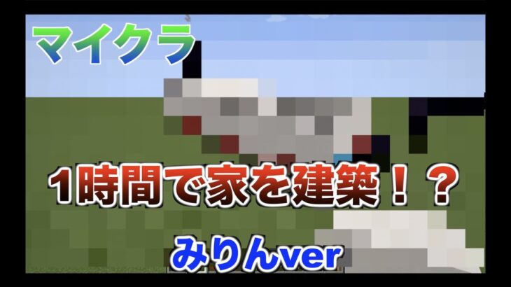 【Minecraft】【ご褒美企画】マイクラの世界で1時間で家を建築していたら無法者現れた！？【みりんver】