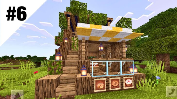 【マインクラフト】屋上テラスのあるオークのカフェの作り方【Minecraft】How to build a cafe【マイクラ建築解説】