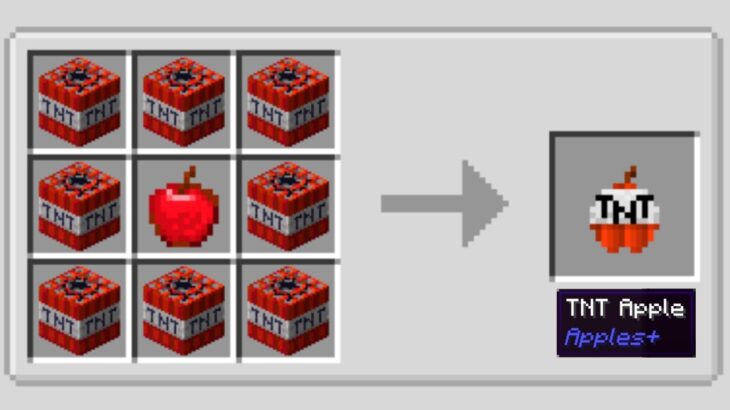 TNT Apple in Minecraft (Mod Download in Description)