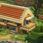 【マイクラ】サバイバル拠点の作り方！赤い屋根の小さな家を建築！