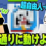 【マイクラ】２人で協力しなきゃいけない『福笑い』で腹筋崩壊した【マインクラフト】【ぷりっつ】