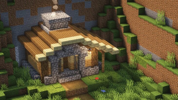 【マイクラ】サバイバル拠点の作り方！ブランチマイニング場風に建築！