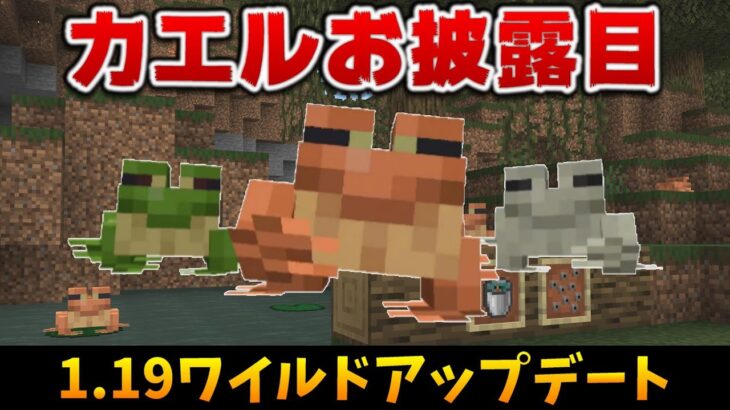 マイクラ1 19 3種のカエルにおたまじゃくしも勢ぞろい マイクラ統合版 Beta 1 18 10 24 ワイルドアップデート Minecraft Summary マイクラ動画