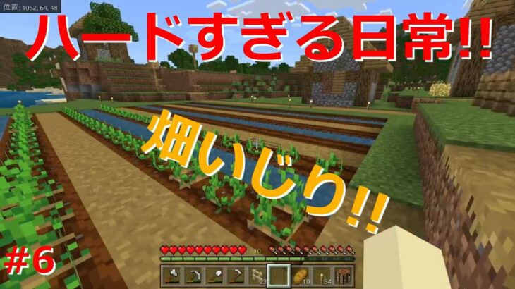 【Minecraft】ハードすぎる日常!!【マインクラフト】#6