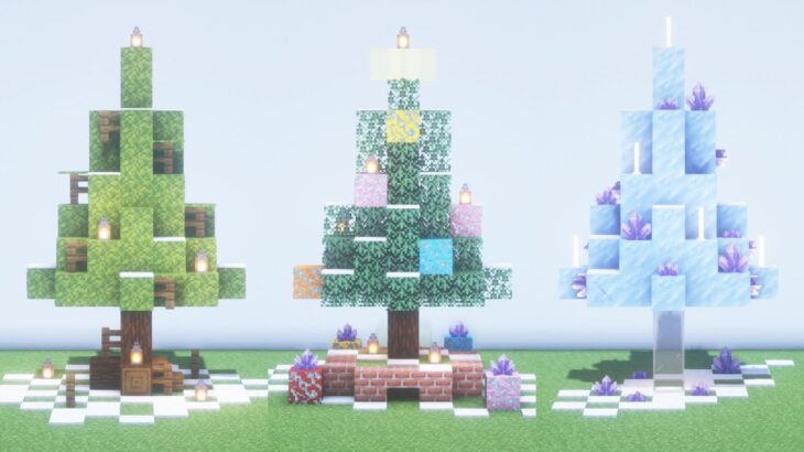 【マインクラフト】簡単に作れる３種のツリーの作り方【Minecraft】How to Build a Tree【マイクラ建築】