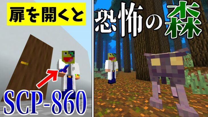 【マイクラ】恐怖の森へと繋がる扉『SCP-860』が怖すぎた!-SCPサバイバル #45【Minecraft】【マインクラフト】