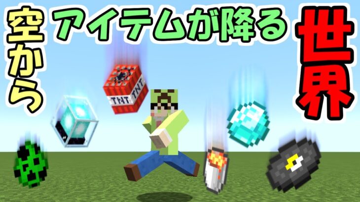 マインクラフト 空からアイテムが降る世界でエンドラ討伐チャレンジしたらヤバすぎた マイクラ データパック Minecraft Summary マイクラ動画