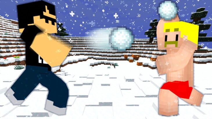 【マイクラ】チーム対抗マイクラ雪合戦！