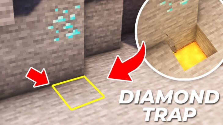 マインクラフト ダイヤを掘ると落下 簡単な落とし穴の作り方 Minecraft Summary マイクラ動画