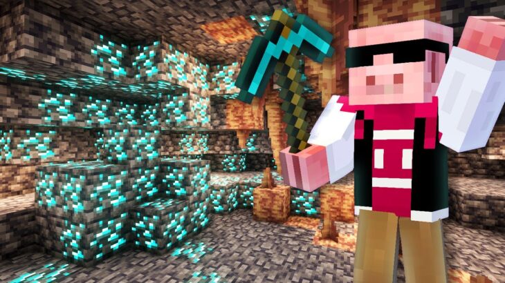 【マイクラ建築】地獄のダイヤ100個集めるまで終われません#3【マイクラ】【MENワールド2022】