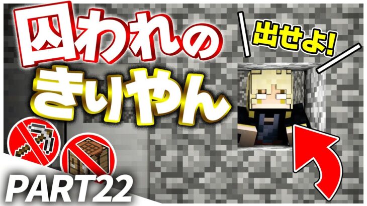 きりやんが閉じ込められました。マイクラ無しでエンダードラゴンを倒す！【Part22】