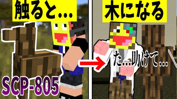 【マイクラ】触ると身体が木になる『SCP-805』がヤバすぎる!-SCPサバイバル #63【Minecraft】【マインクラフト】