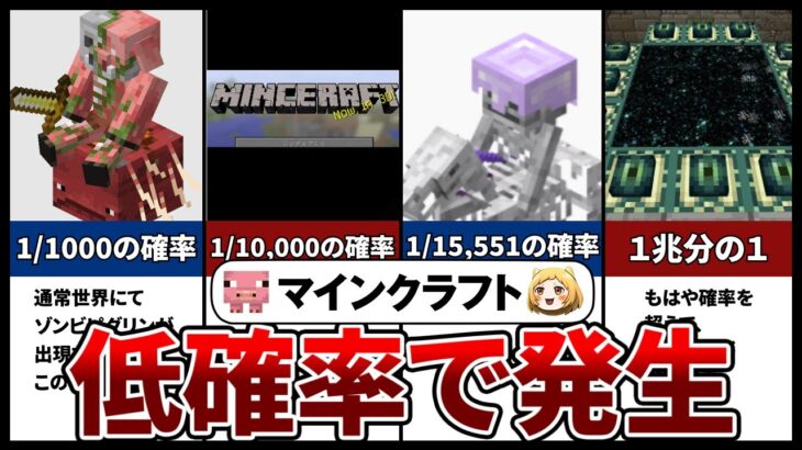 【マイクラ】超低確率で起こることランキングTOP10