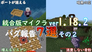 【統合版マイクラ】Ver1.18.2 マイクラのバグ7選～その2～ 統合版マインクラフト・バグ報告会【Switch/Win10/PE/PS4/Xbox】